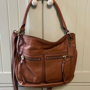 Fossil Tan Leather Shoulder Bag
